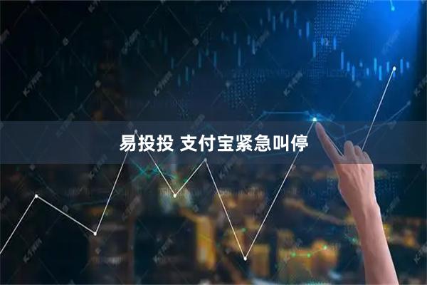 易投投 支付宝紧急叫停