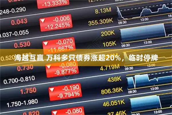 海越互赢 万科多只债券涨超20%，临时停牌