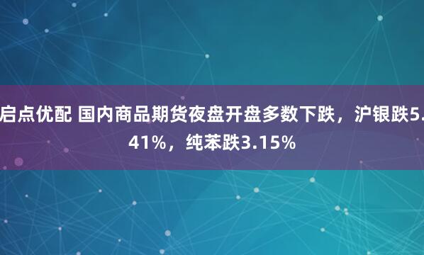启点优配 国内商品期货夜盘开盘多数下跌，沪银跌5.41%，纯苯跌3.15%